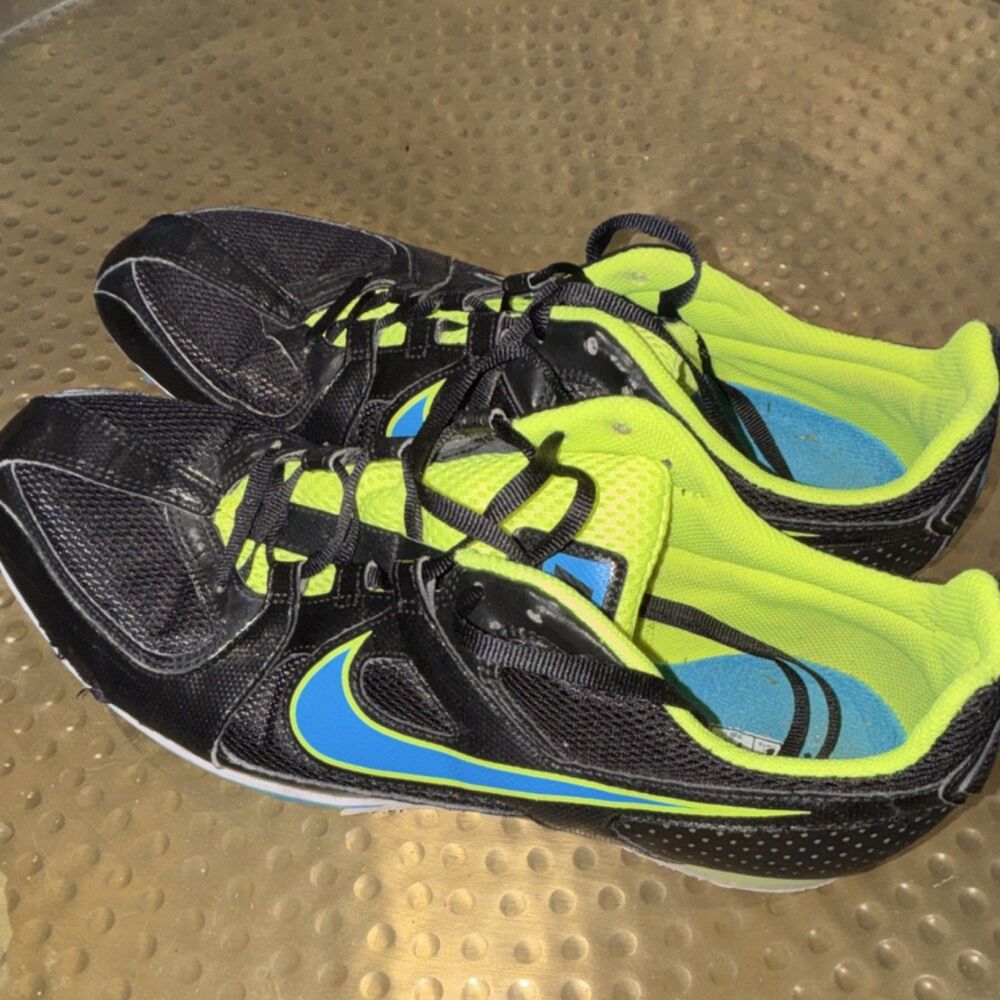 Nike Rival MD Track Spike Running Shoes Black Blue Yellow size 11 - Picture 5 of 11